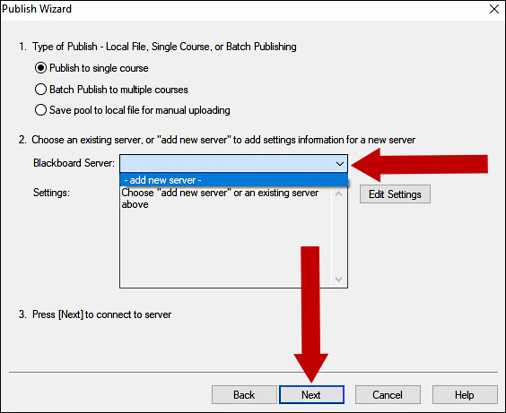 On the Publish Wizard window add a new server and click Next.