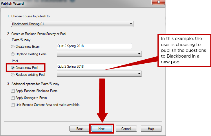 Use Create pool option and click Next.