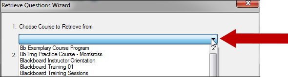 Choose the course you will use for retrieval.