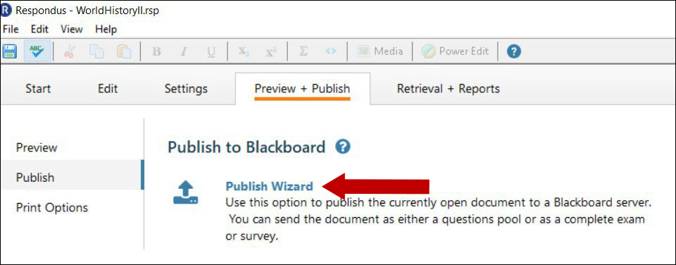 On the Preview + Publish tab click Publish and use the Publish Wizard.