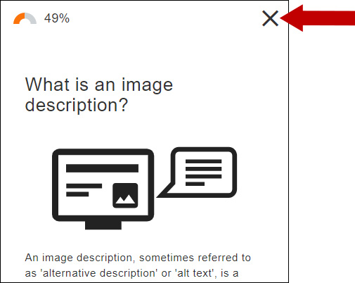 All provides information on what an image description is.