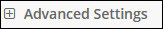 Advanced settings