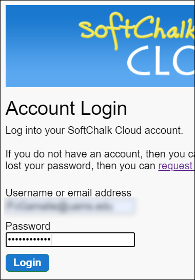 Login to SoftChalk Cloud.