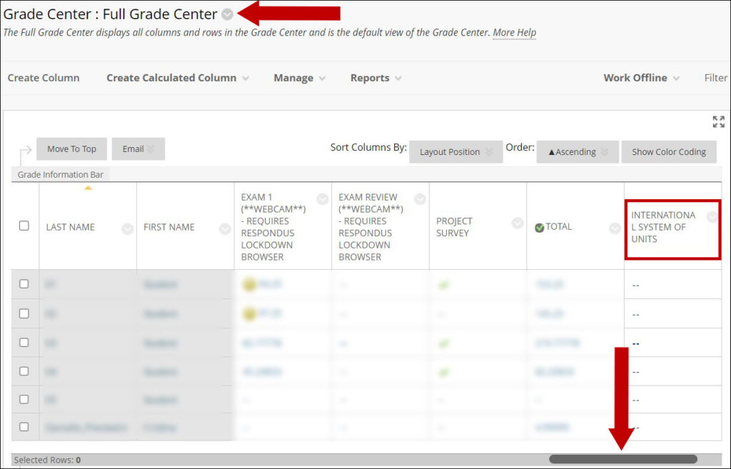 Scores are available in the Grade Center. Scroll all the way to the right for the new column.