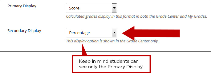 Select the primary and secondary display.