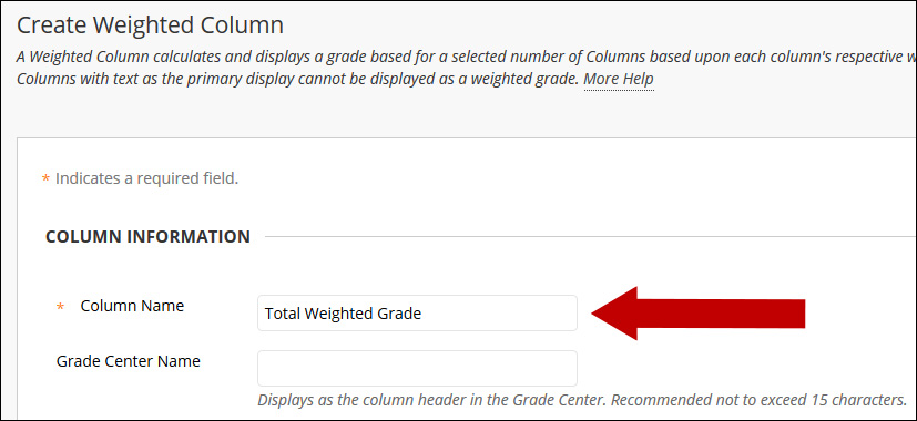 Name the weighted column.