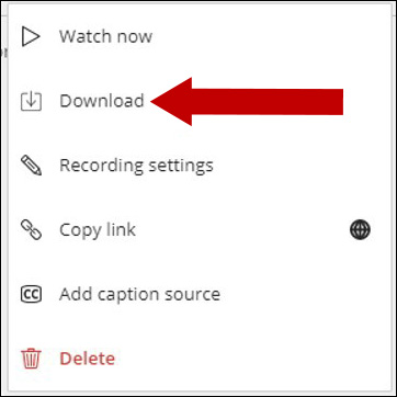 Image of arrow pointing to Download in options menu