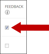 Select option under the Feedback section.