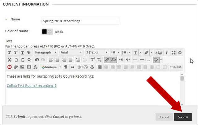 Image showing where to click Submit.