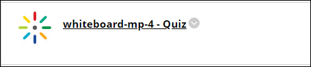 Screenshot of Whiteboard quiz published in course content.