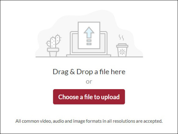 Click Choose a file to upload button.